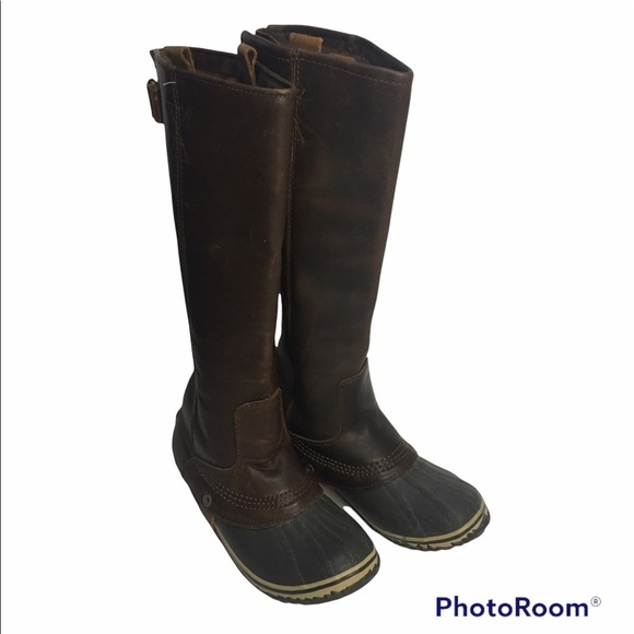 Sorel Slim Pack Riding Tall Boots - Brown, Size 6 - Picture 4 of 15